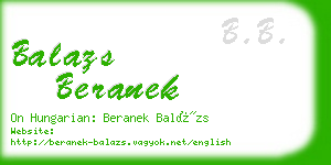 balazs beranek business card